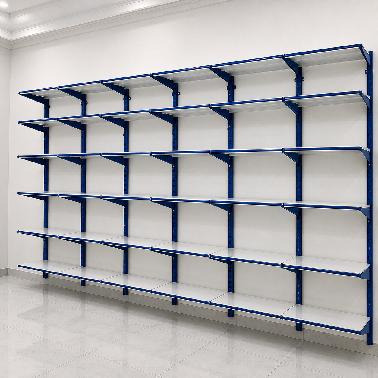 Wall Fitted Steel Storage Racks